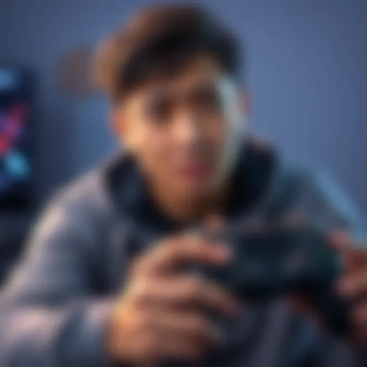 A player looking disappointed after missing a diamond in a game, showing a gaming controller in hand