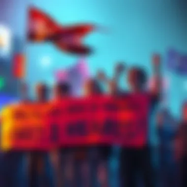 Players protest new minigame duration Group of gamers holding banners demanding to keep minigame length at 2 hours