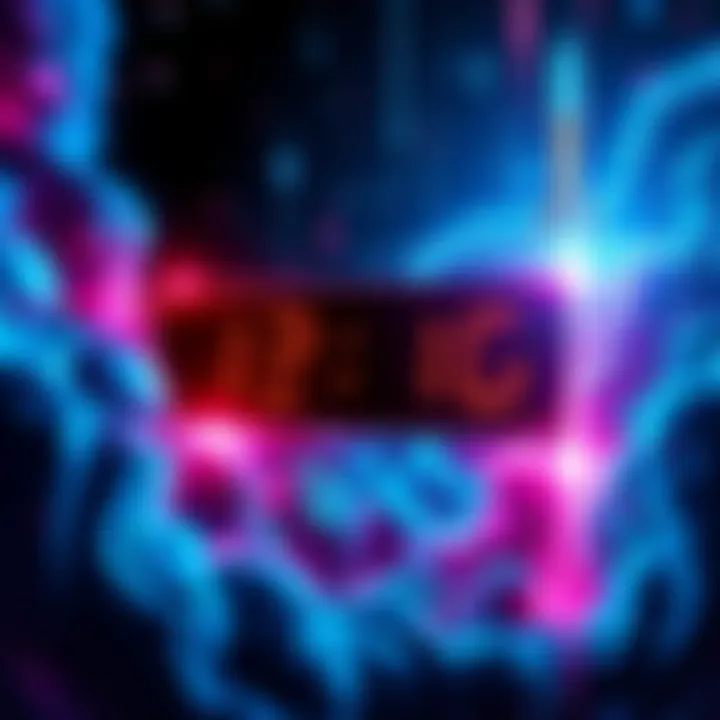 Dynamic visual representation of the PLS launch countdown with vibrant colors and futuristic elements