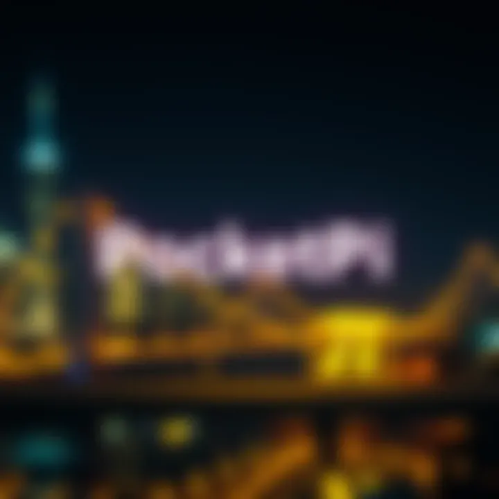 A bright and modern logo for PocketPi, depicting a stylized representation of digital currency connecting to the real world.