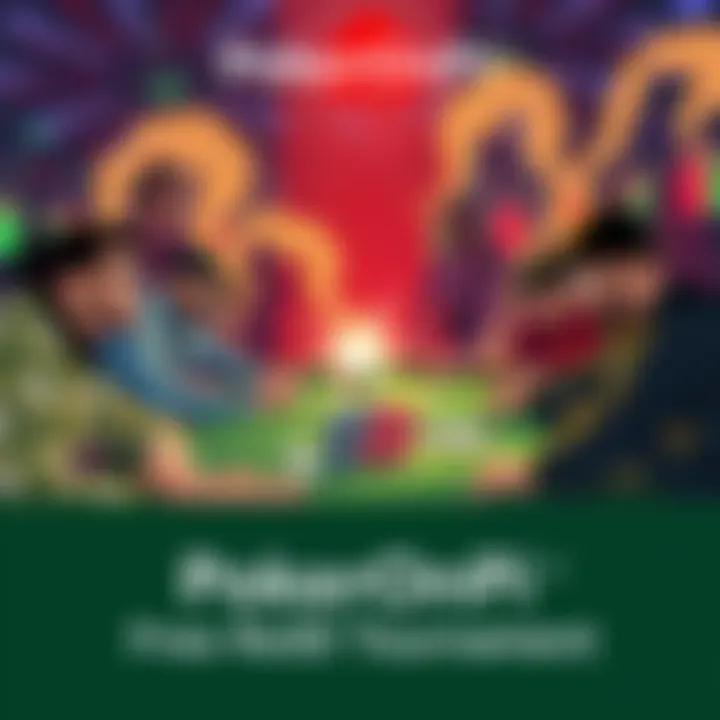 Illustration depicting players engaged in a thrilling online poker game, showcasing excitement and camaraderie.