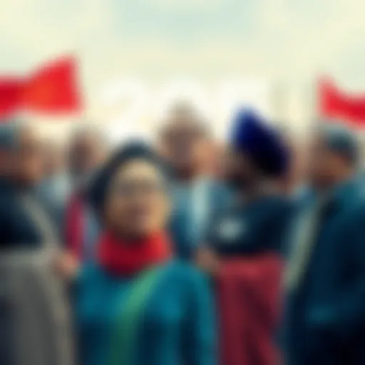 A collage of diverse political leaders standing together, representing new ideas and unity in governance.