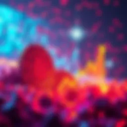 A visual representation of Polkadot Cores celebrating a new all-time high sellout, featuring vibrant colors and upward trends in a graph.