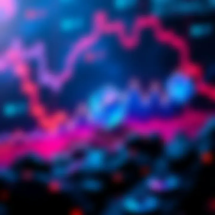 Polygon Cryptocurrency Visualization A graphic showing the price trend of Polygon, highlighting current and predicted values in a financial context.