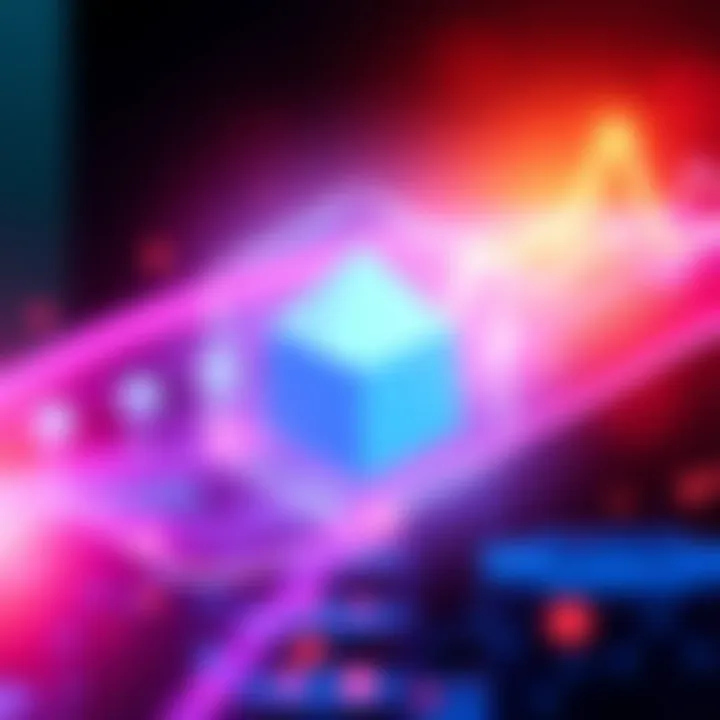 Graphic showing the Polygon logo with a visual representation of increased transaction speed and capacity in Flexa's update.