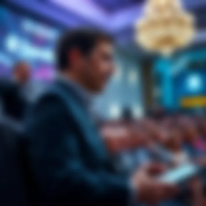 Pompliano speaks at Consensus 2026, discussing BlackRock's role in cryptocurrency, with a crowd of attendees listening intently.