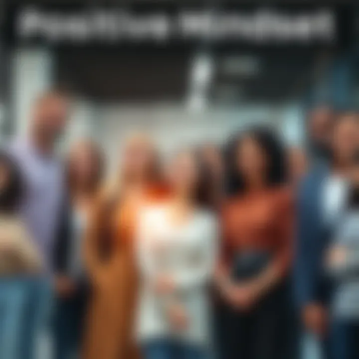 A group of diverse people standing together, smiling and looking forward, symbolizing hope and confidence for the future