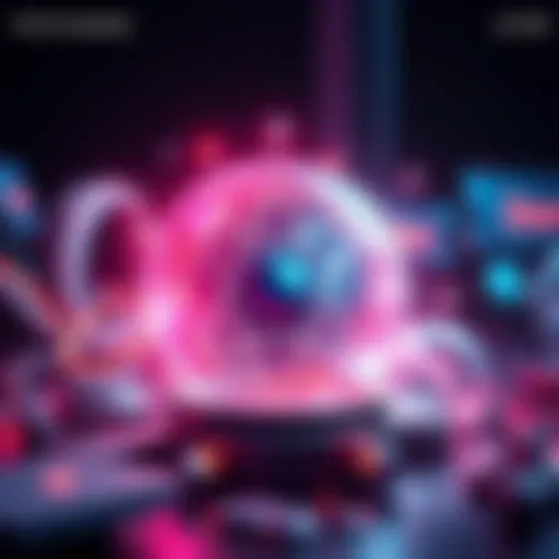 Visual representation of POSTHUMAN and Atom One collaboration with symbols of technology and community governance