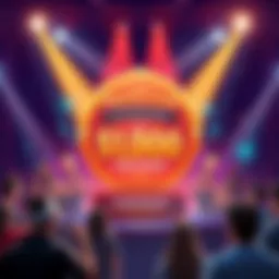 A graphic showing a prize of $10,000 and $5,000 bonus for a prediction event with excited people participating.