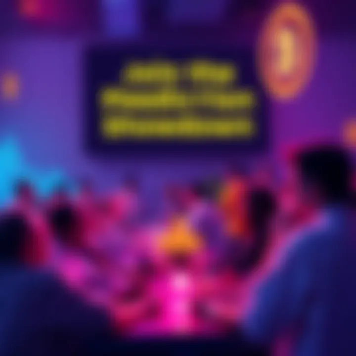 Graphic showing people competing for a $10,000 airdrop and $5,000 bonus pool in a Prediction Showdown event