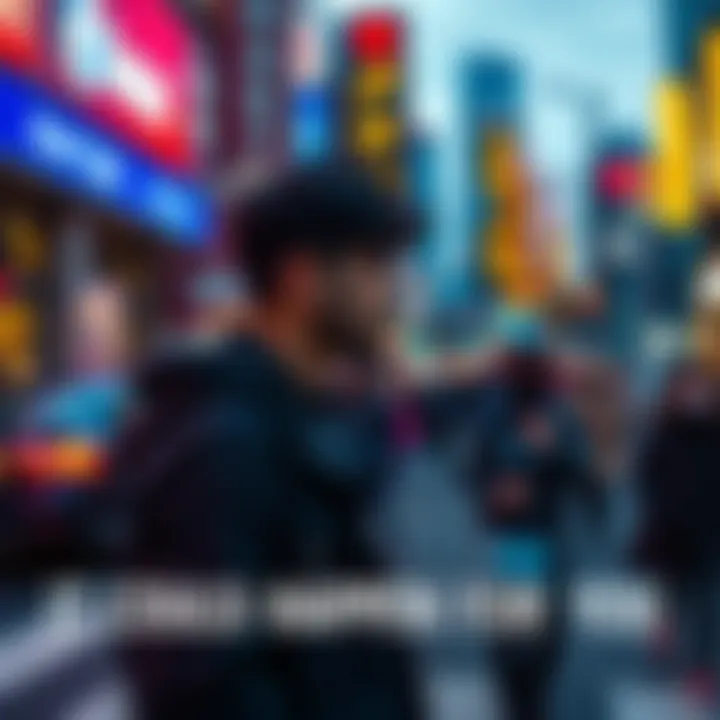 A person looking alert in a busy street, indicating awareness of unexpected risks