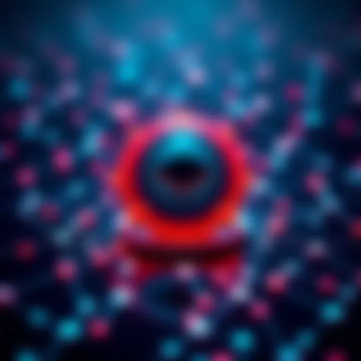 A digital representation of private Ethereum, showing a lock symbol over a blockchain network, indicating enhanced privacy and security features.