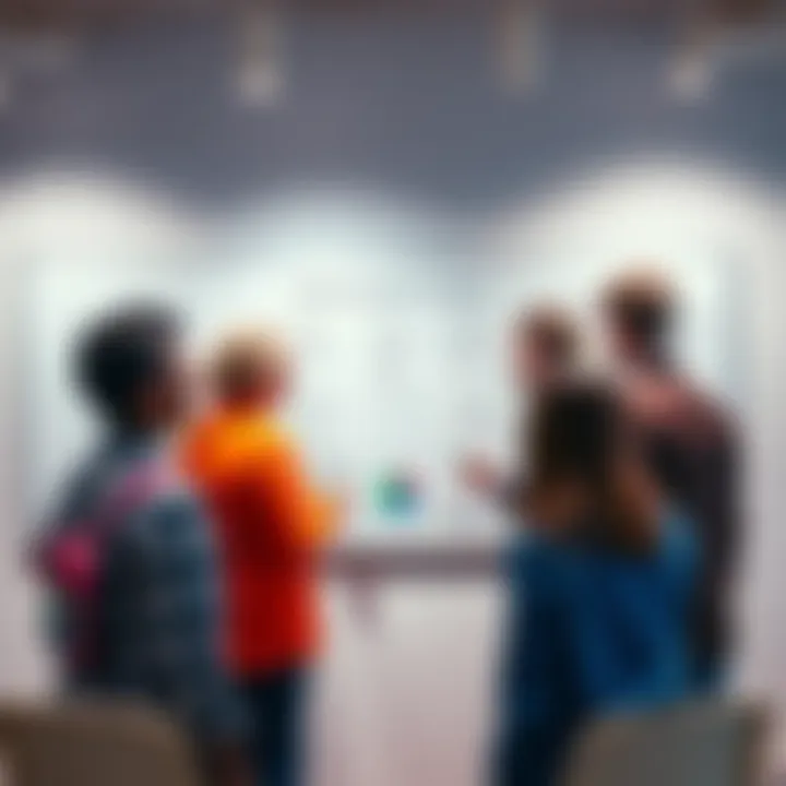 A team collaborating at a whiteboard, outlining project strategies and goals