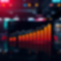 A graphic showing a bar chart representing the current status and future plans of the project with upward trends.