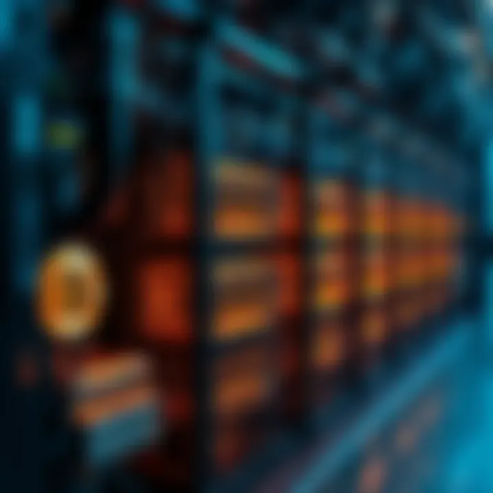 A conceptual image of a Bitcoin mining rig with glowing circuitry, symbolizing energy use in computations beyond transaction verification.