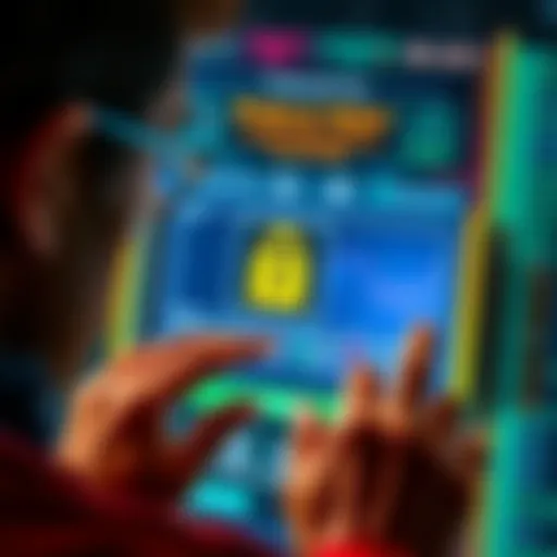 A person examining a secure digital wallet interface showing public key details, highlighting security features for Bitcoin and Ethereum.