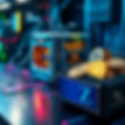 A visual showing a quantum computer alongside a digital wallet filled with cryptocurrencies, highlighting the potential threat to crypto security.