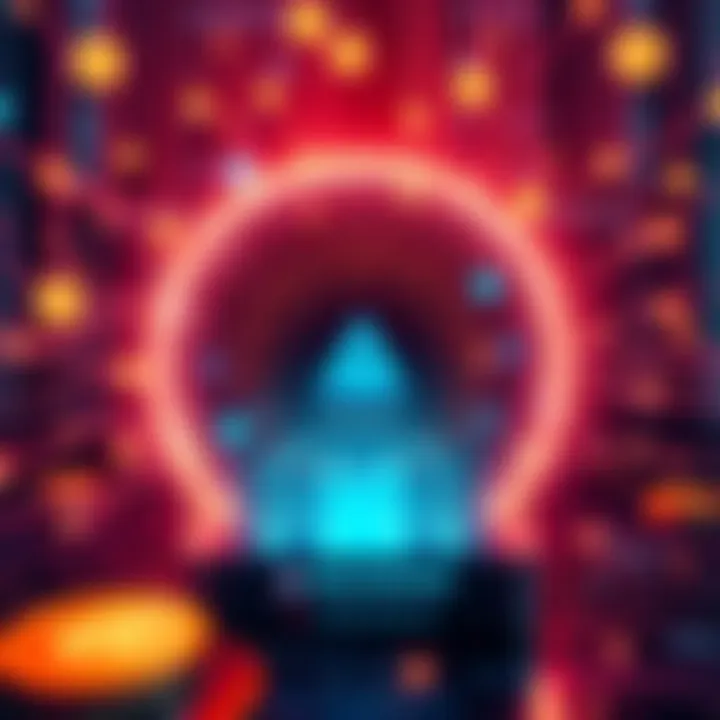 A visual representation of quantum computing affecting Monero and RandomX networks, showing a quantum computer alongside digital currency symbols and security icons.