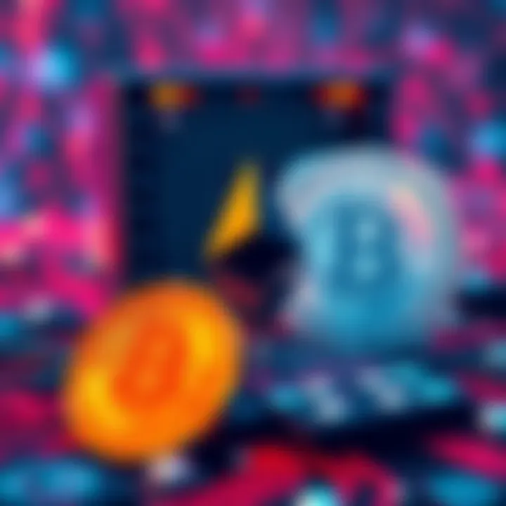A visual representation showing quantum computing technology alongside symbols for Ethereum and Bitcoin, illustrating the potential threat to these cryptocurrencies.