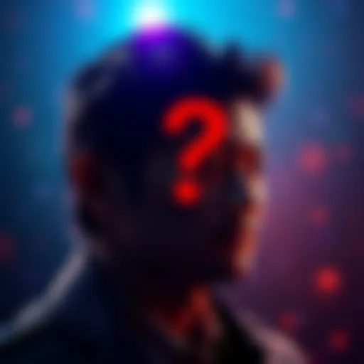A person thinking with a question mark above their head, representing curiosity about Bitcoin's creator, Satoshi Nakamoto.