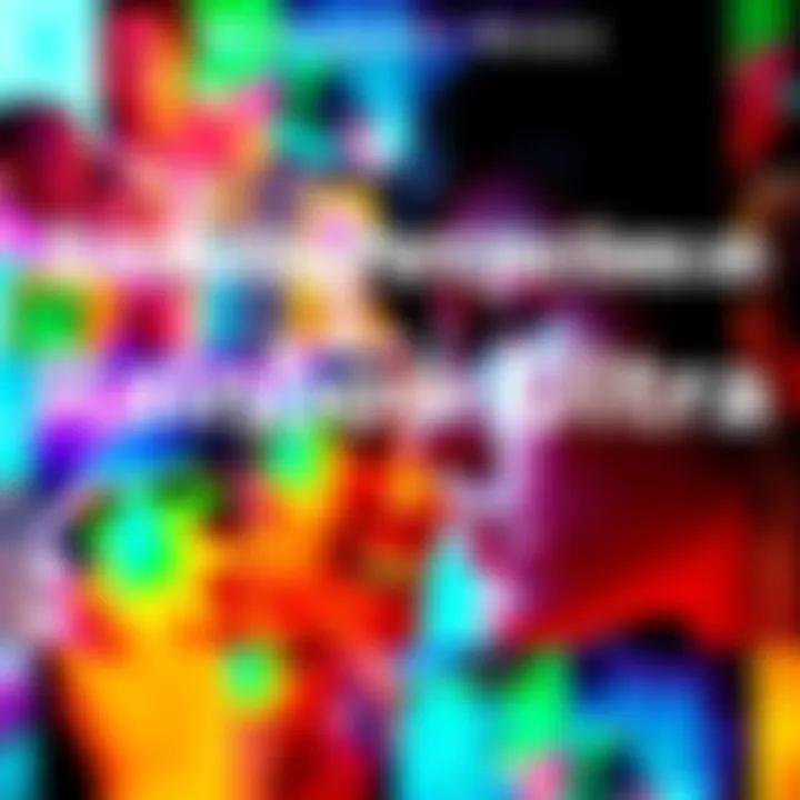A collage depicting the complexities of Rainbow Ultra's recognition, featuring vibrant colors and abstract shapes to symbolize the dual discussions surrounding it.