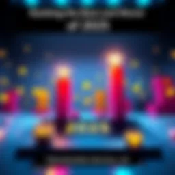 A colorful graphic showing a ranking chart with top and bottom positions highlighted, symbolizing best and worst performance, with treasure icons marking hidden gems.
