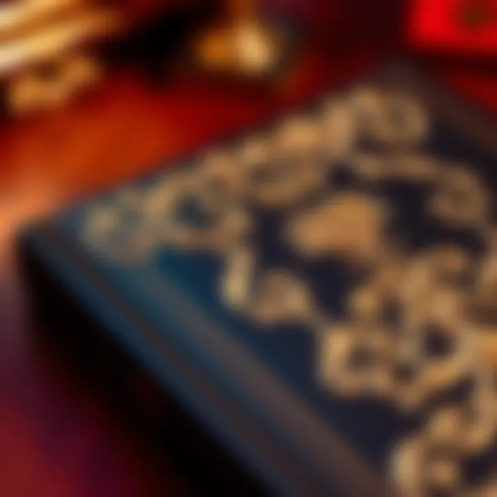 A close-up of a unique book edition highlighting its elegant cover design and luxury features. This edition symbolizes the ultimate in wifey material.