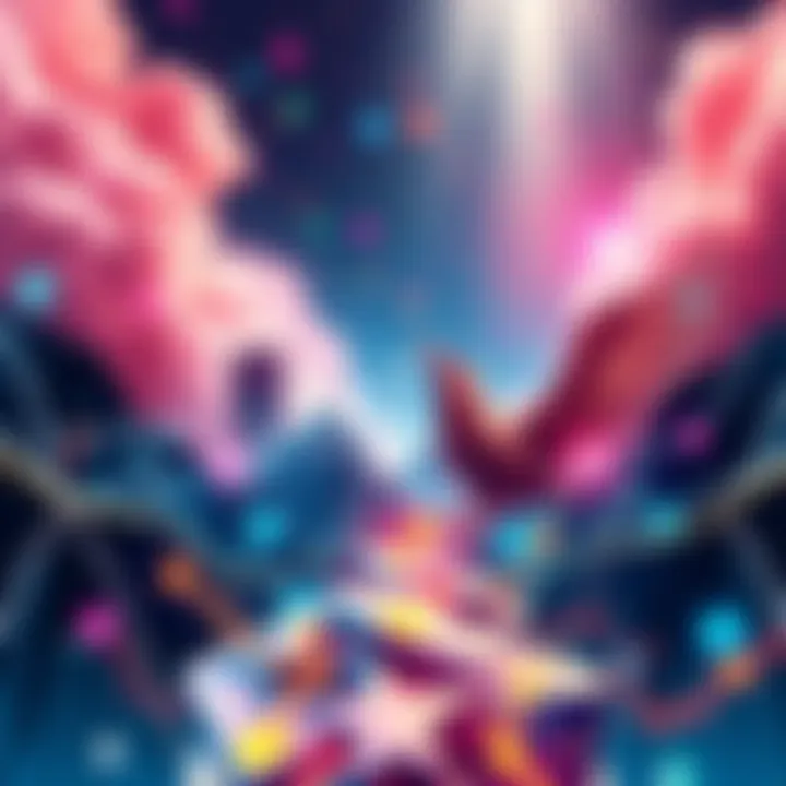 A visually captivating representation of Ravencoin's potential, featuring vibrant graphics of blockchain technology and financial growth.