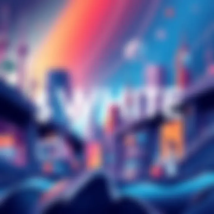 An illustration showing various industries adopting $WHITE technology, including finance, healthcare, and retail.