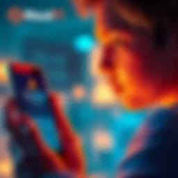 A person looking at a smartphone with a warning about the RealFi airdrop and ADA deployment risks.