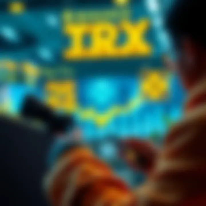 Person checking Binance for TRX investment recovery options after delisting