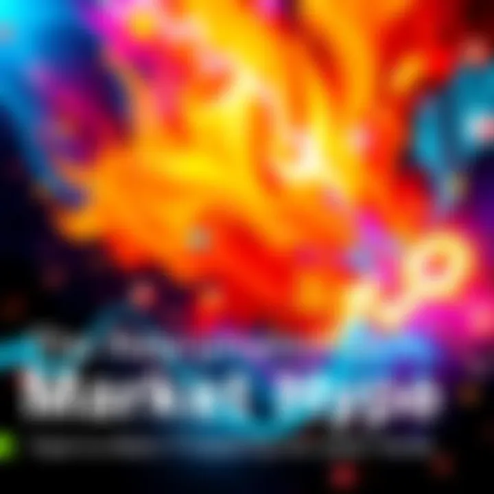 A visually striking representation of market enthusiasm, featuring vibrant colors and dynamic shapes symbolizing trends and consumer reactions.