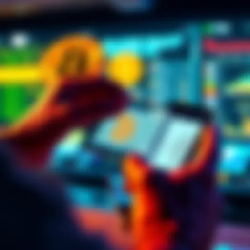 Person using a phone app to sweep a paper wallet for Bitcoin retrieval