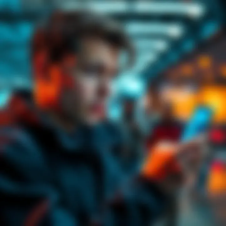 A person checking hidden fees on the Revolut app while looking concerned.