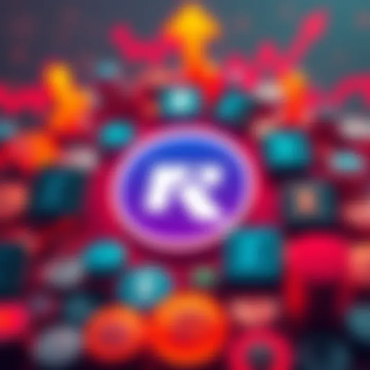 Revolut logo with rising prices and decreasing interest signs Revolut logo surrounded by price increase icons and interest rate decrease symbols, showing the financial changes
