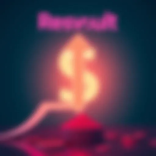 A graphic showing a downward arrow representing a drop in interest rates, with the Revolut logo and a dollar sign in the background.