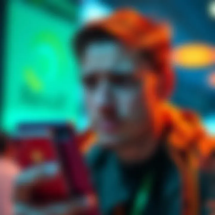 An Android user looks confused while using the Revolut app, highlighting issues with device compatibility.