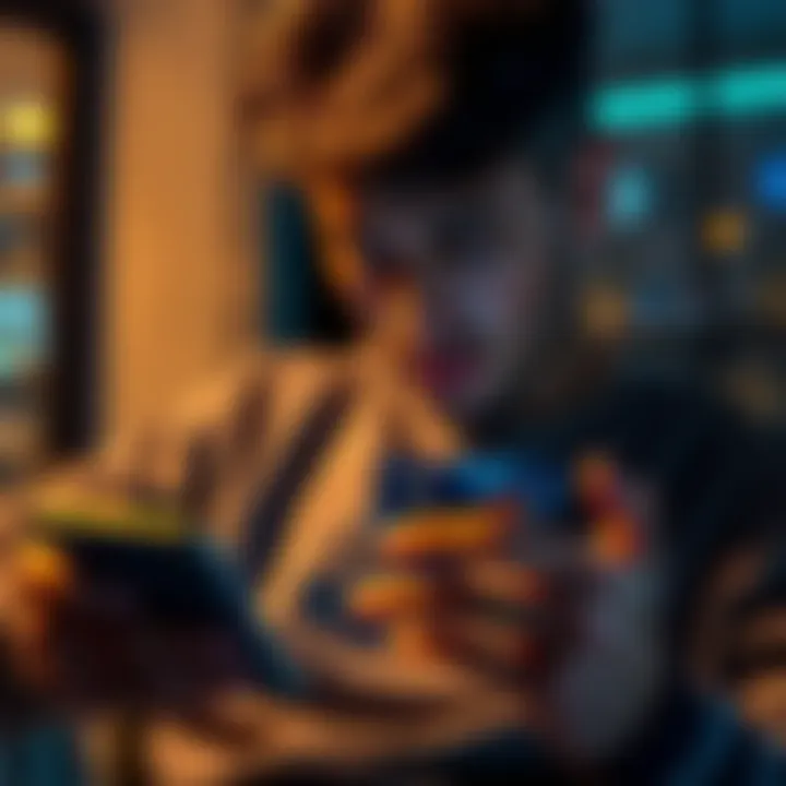 Revolut Card Age Verification A person frustrated while trying to verify age on Google with a Revolut virtual card on a smartphone