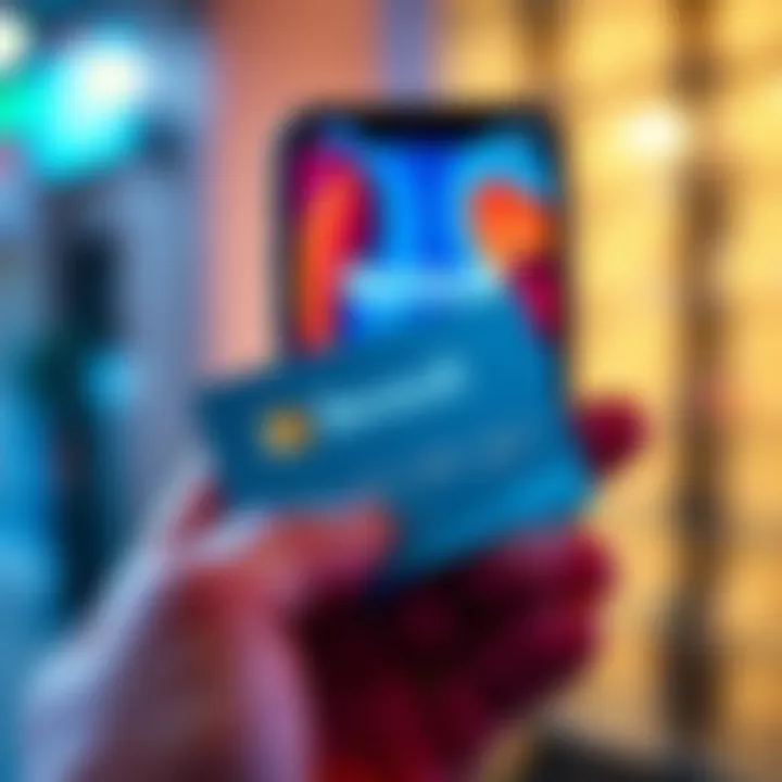 A close-up of a hand holding a Revolut credit card with a smartphone displaying the Revolut app in the background