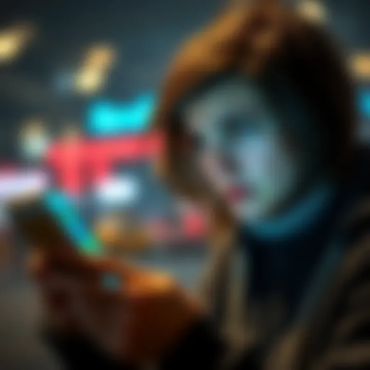 Revolut Data Requests A frustrated person looking at their phone with Revolut app showing constant data request notifications