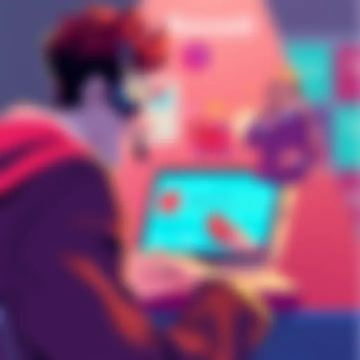 An illustration depicting a frustrated user interacting with digital customer support regarding Revolut's rewards.