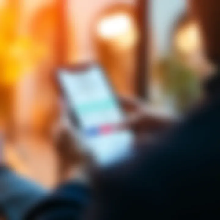 A person reviewing financial statements on a mobile device featuring the Revolut app