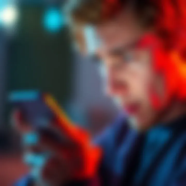 User looking at their smartphone with a worried expression, showing a financial app screen with a negative balance, symbolizing unexpected losses.