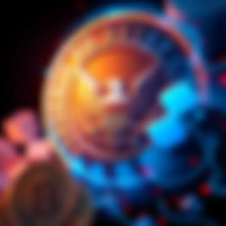 A visual representation of the SEC and Ripple's legal collaboration, showcasing themes of cryptocurrency, regulations, and future implications.