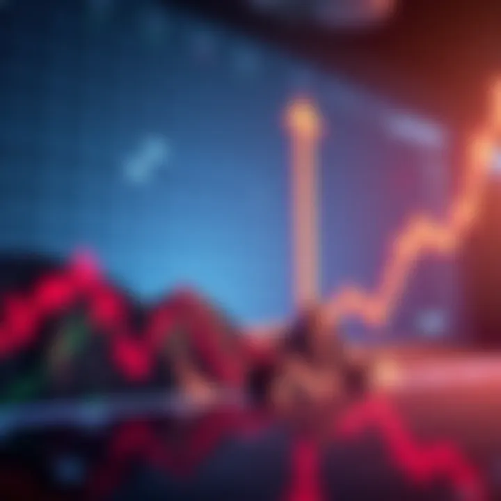 A graph showing a steep rise in altcoin prices with arrows pointing upwards, symbolizing market excitement.