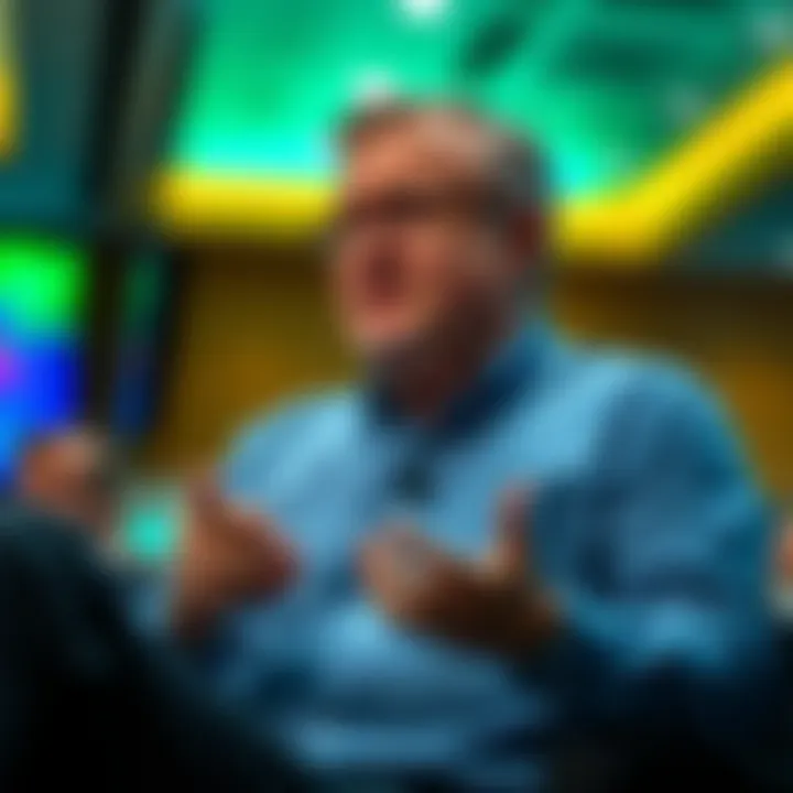 Robert Breedlove discussing Bitcoin's potential as global currency at a conference.