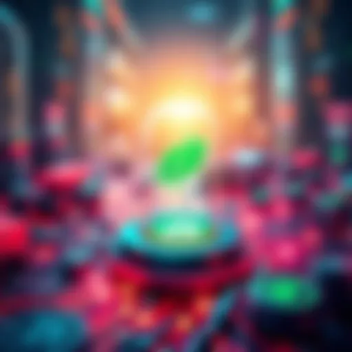 Visual representation of Robinhood Chain partnering with Chainlink for secure data and cross-chain connectivity, featuring digital symbols and financial icons
