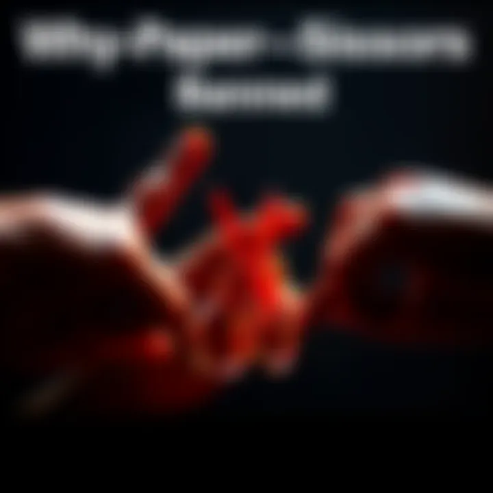 A close-up of hands making rock, paper, and scissors gestures in a playful manner.