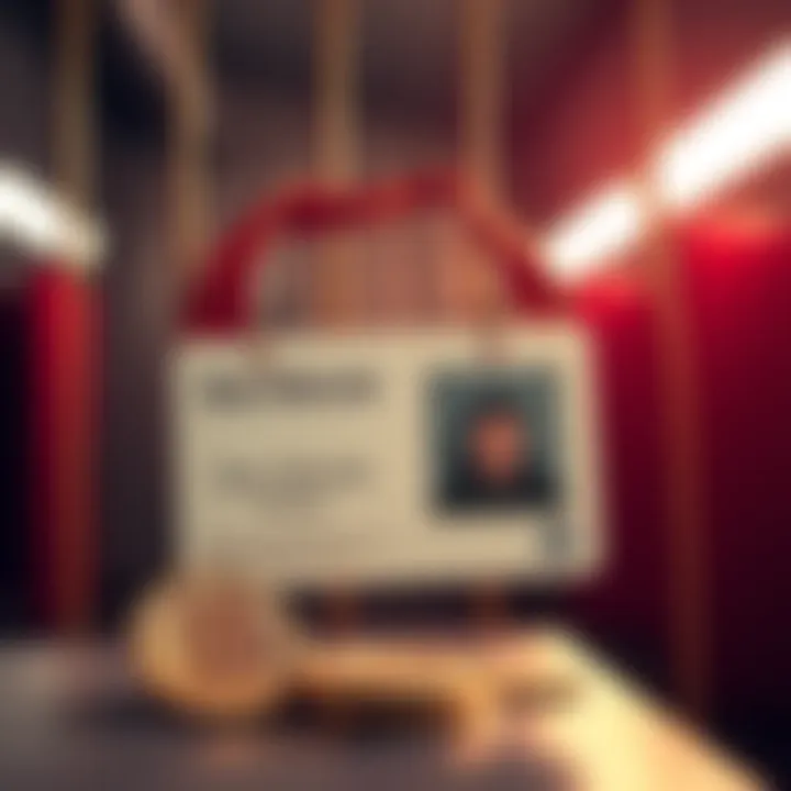 A prison identification card belonging to Ross Ulbricht displayed alongside Bitcoin symbols, representing the auction of his ID for cryptocurrency.