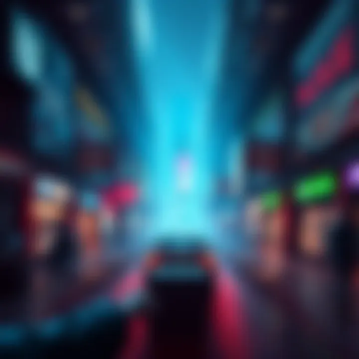 A digital marketplace concept featuring innovative technologies and user-friendly interface